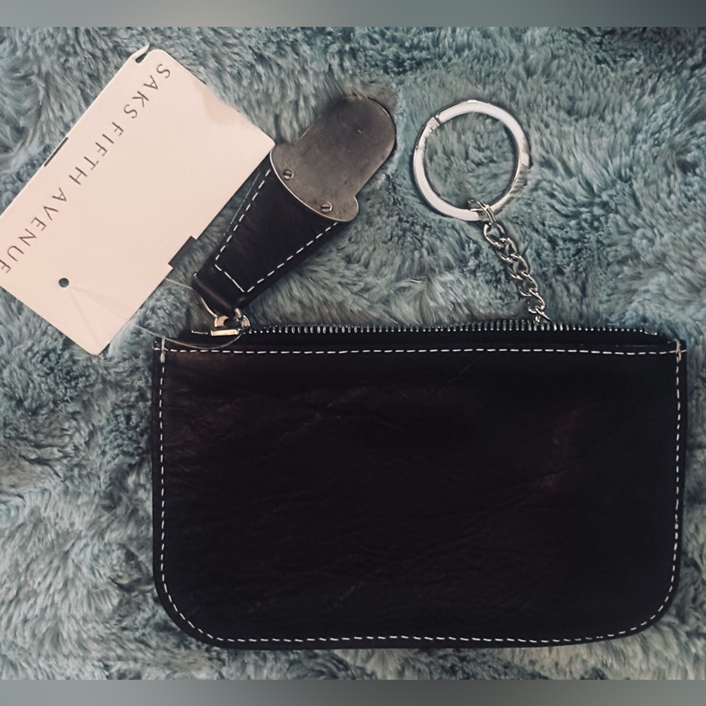 HTF π NWT π Authentic Marc Jacobs Black Leather Credit Card Wallet Saks - Picture 5 of 8